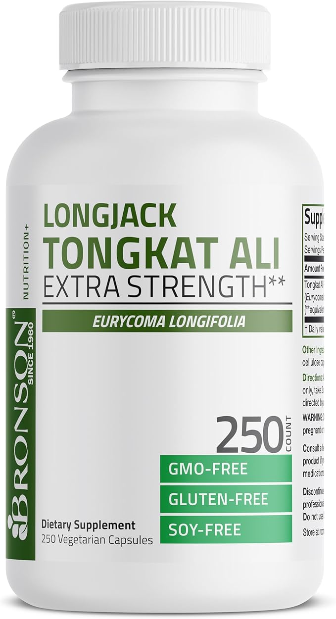 Bronson Longjack Tongkat Ali Extra Strength, 250 Vegetarian