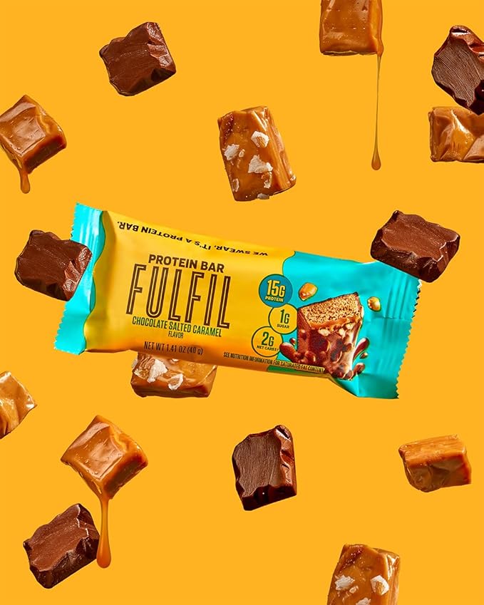 FULFIL Protein Snack Bars, Best Sellers Variety Pack,15g Protein, Pantry Staples, 12 Count