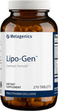 Metagenics Lipo-Gen - Lipotropic Liver Supplement* - Gallbladder Support* - with Amino Acids, Vitamin B12 & Choline - Non-GMO, Gluten-Free & Vegetarian - 270 Tablets