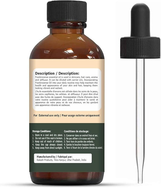 Frankincense Serrata (Boswellia serrata) Oil | Pure & Natural Essential Oil for Skincare, Aroma and Diffusers- 30ml/1.01fl oz