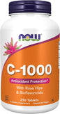 NOW Supplements, Vitamin C-1,000 with Rose 250 Tablets 1)
