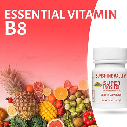 Super Inositol, Vitamin B8 Powdered Dietary 0.5 oz