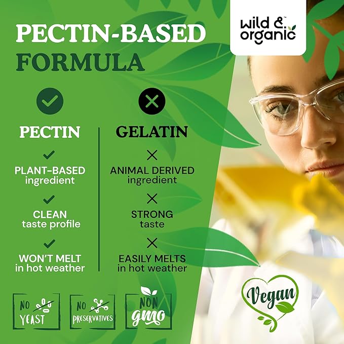 Wild & Organic Gingko Biloba 120mg Gummies 60 Pectin-Based