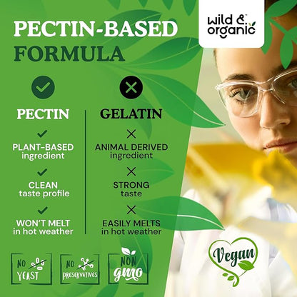 Wild & Organic Gingko Biloba 120mg Gummies 60 Pectin-Based