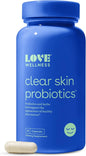 Love Wellness Clear Skin Probiotic | Clear Up Hormonal Acne Pimples, Redness & Pore Minimizer | Skin Care with Zinc, Bifidobacterium Longum & Chaste Tree Fruit Extract | Acne Treatment | 30 Count
