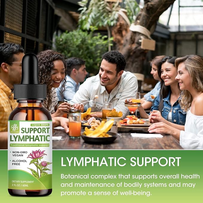 Lymphatic Drainage Drops, Lymphatic Cleanse Supplement 2 Fl.Oz