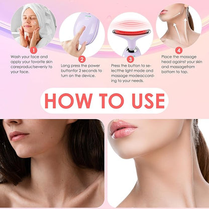 Facial Massager Red-Light-Therapy-for-Face and Neck, Face 7 Color,