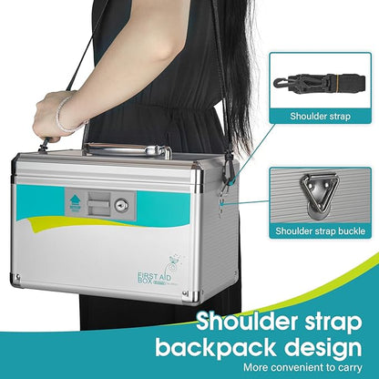Medicine Lock Box,locking medicine box, Security Large-16inch】 15.9x9.3x8.9 15.9x9.3x8.9 Inch,lock