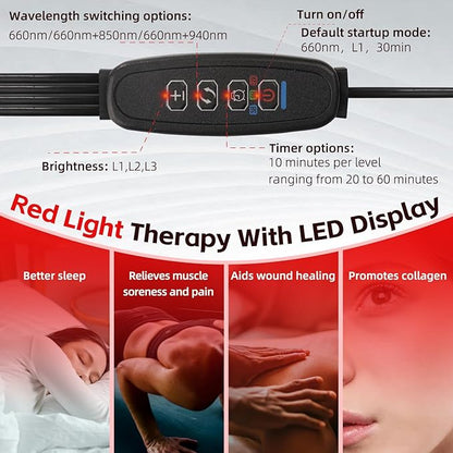 Red Light Therapy for Body 105LEDs Upgrated 3-in-1 Chip 660nm ＆ 850nm Deep