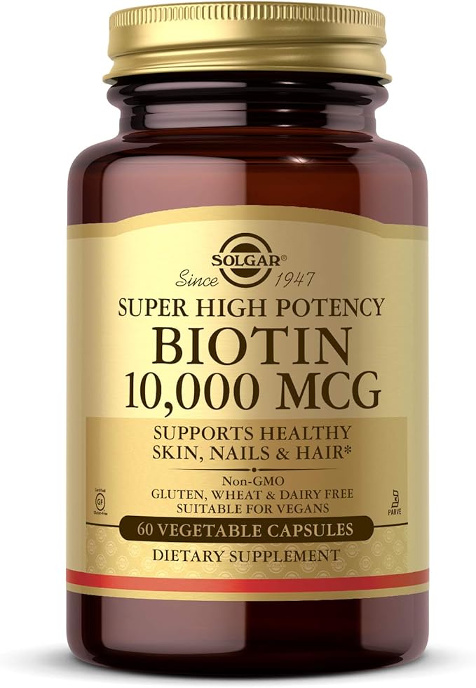 Solgar Biotin 10,000 mcg, 60 Vegetable Capsules 60 Servings