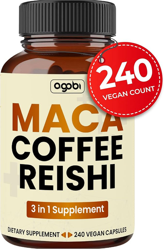 agobi 1800mg Maca Coffee Supplement 240 Vegan