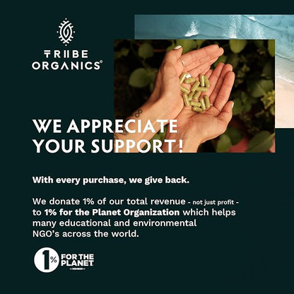 TRIBE ORGANICS Organic Shatavari Herbal Supplement 120 Vegan