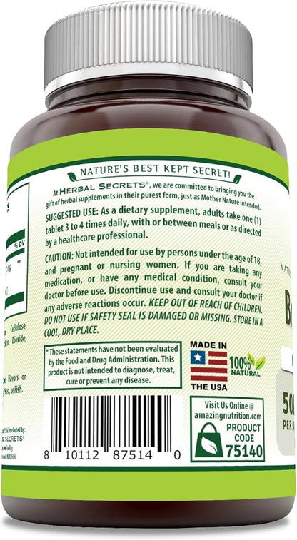 Herbal Secrets Bromelain Supplement 500 Mg (60 Count)