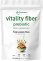 Vitality Fiber Supplement, 1lb Powder | Natural Prebiotic with Inulin & FOS | Daily Soluble Fiber for Digestive & Gut Health | Easy to Dissolve | Unflavored | Non-GMO, Gluten-Free, Vegan