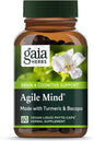 Gaia Herbs Agile Mind - Brain & Cognitive Support Herbal Supplements - with Organic Turmeric Root, Bacopa, Black Pepper, and Ginkgo Biloba - 60 Vegan Liquid Phyto-Capsules (30-Day Supply)