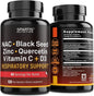 NAC 600mg Black Seed 500mg Zinc D3 Respiratory 1 Bottle 120-Caps)