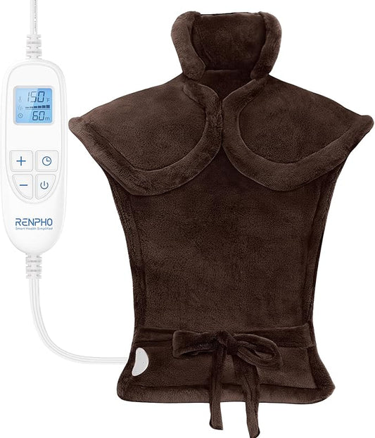 RENPHO Heating Pad for Back Pain 24"x33", Brown