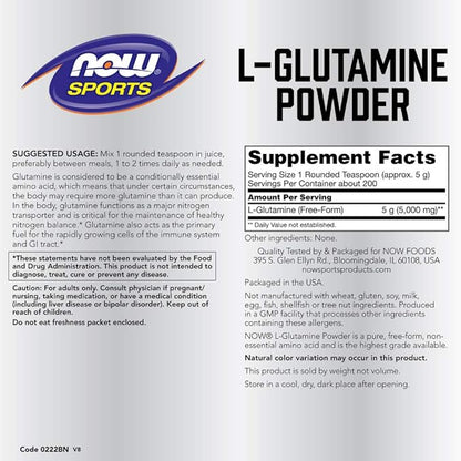 NOW Sports Nutrition, L-Glutamine Pure Powder, 35.3-Ounce