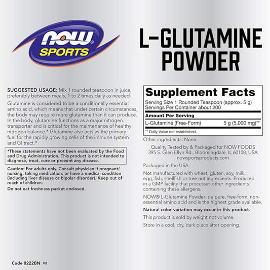 NOW Sports Nutrition, L-Glutamine Pure Powder, 35.3-Ounce
