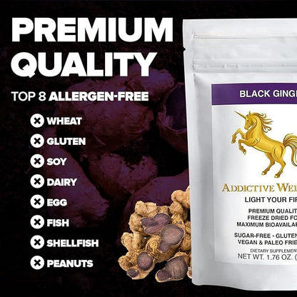 Addictive Wellness Thai Black Ginger 50 Grams (1.76 Ounce),
