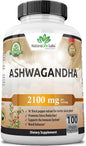 Organic Ashwagandha 2,100 mg 100 Vegan