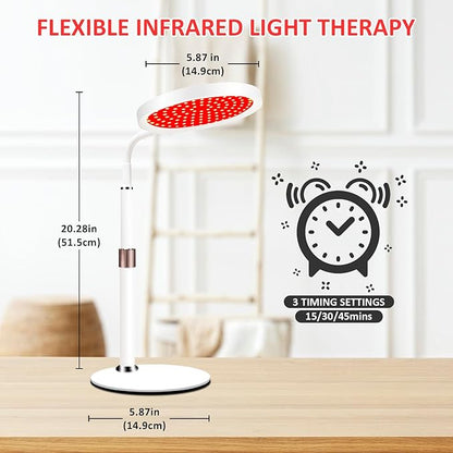 Red Light Therapy for Face, 660nm&850nm 3-in-1 Chip 10/30/45mins Timer, 100LEDs Red