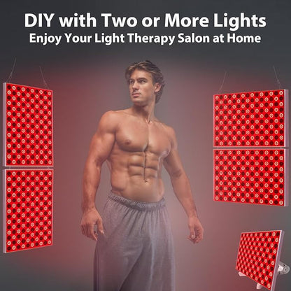 Red Light Therapy Lamp, Red Light 660nm Red 850nm Near (2 Pack)