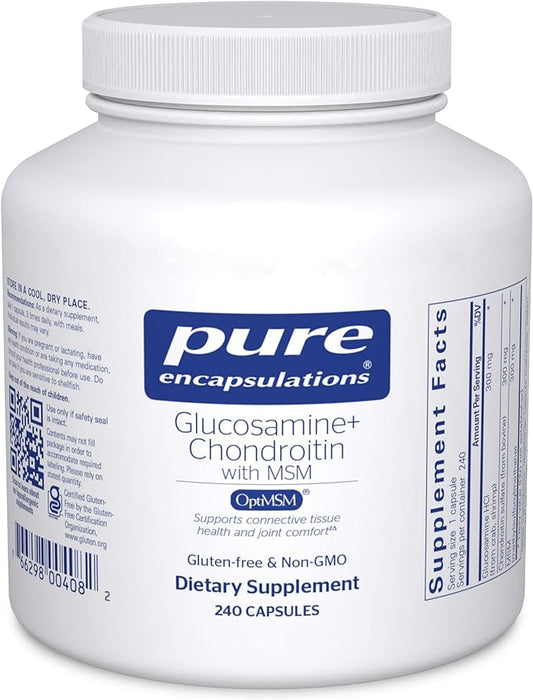 Pure Encapsulations Glucosamine Chondroitin with MSM 240 Capsules