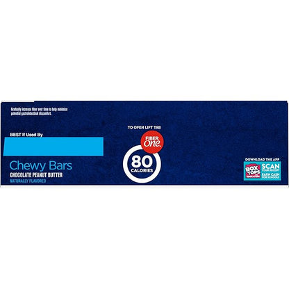 Fiber One 80 Calorie Chewy Bars, Chocolate Peanut Butter, Snack Bars Value Pack, 10 Ct, 8.2 oz