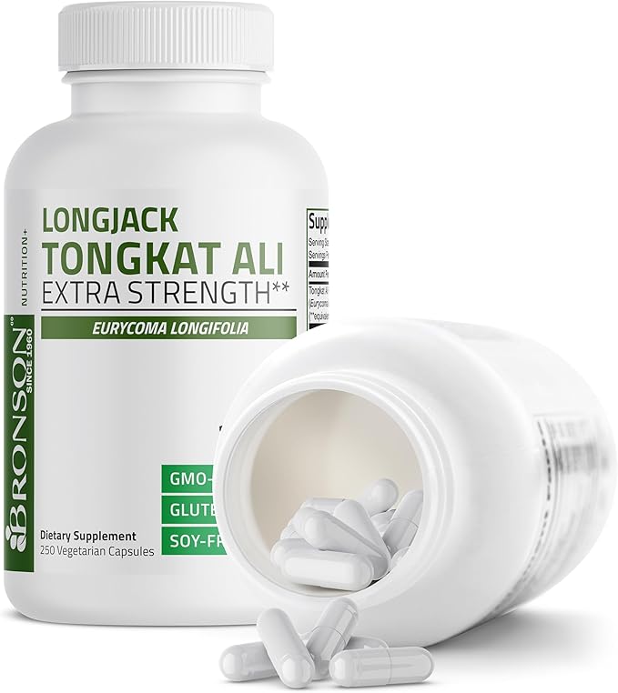 Bronson Longjack Tongkat Ali Extra Strength, 250 Vegetarian