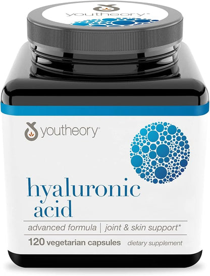 Youtheory Hyaluronic Acid Advanced with Boswellia, 120 Count (1 Bottle)
