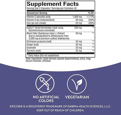 Nature's Way Sambucus Advanced Immune Capsules 80 Capsules