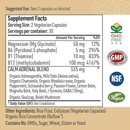 Zen Calm Organic Adaptogenic Herbs (60 Veggie