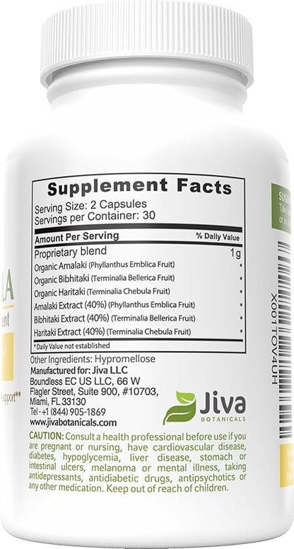 Triphala Supplement - Organic Triphala Capsules 60 Capsules