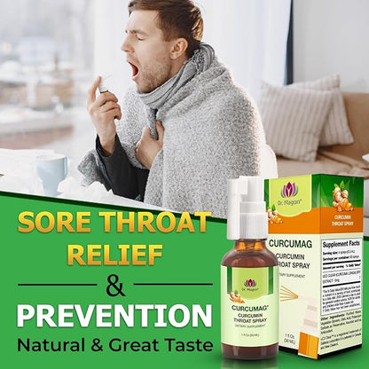Natural Turmeric Curcumin Throat Spray by UC3 Clear 1 Fluid