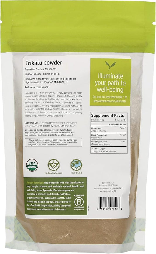 Banyan Botanicals Trikatu Powder 1 Pound