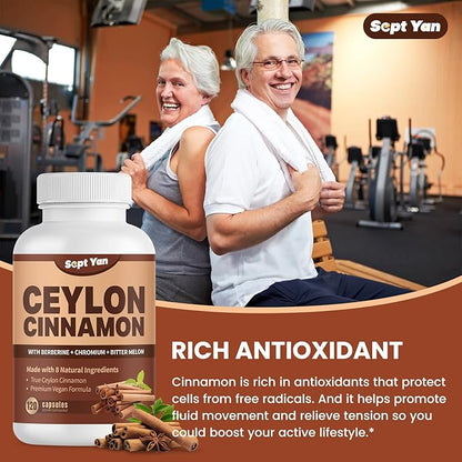 Ceylon Cinnamon Capsules 1200mg Cinnamon Bark 120 Capsules,