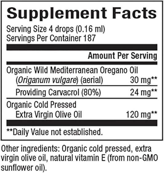 Natural Factors - Oil of Oregano, 187 Servings (1 oz)