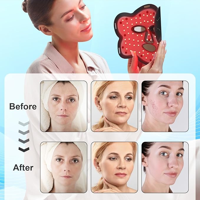 Red Light Mask with Power Bank,
