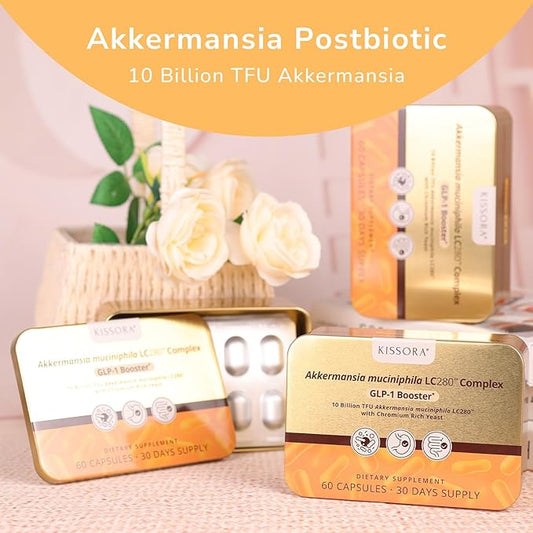 Akkermansia Postbiotic Supplement Gut Health - 60 DR Capsules,10 Billion TFU Akkermansia-Synergistic Formula for Enhanced Metabolic Support