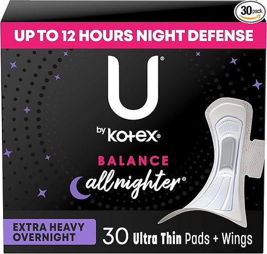 U by Kotex Balance Pads 30 Count