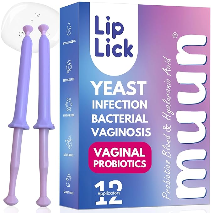 Muun Women's Vaginal Probiotics I Yeast Infection & BV Treatment Pack 12 I Vaginal Moisturizer for Dryness & Promote pH Balance I Feminine Odor Elimination & Vaginal Health I Hormone & Estrogen Free
