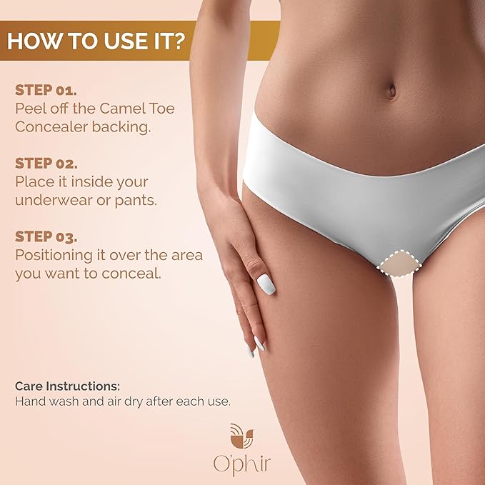 O'phir Camel toe concealer, camel toe (3 Count)