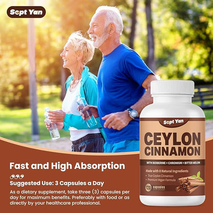Ceylon Cinnamon Capsules 1200mg Cinnamon Bark 120 Capsules,