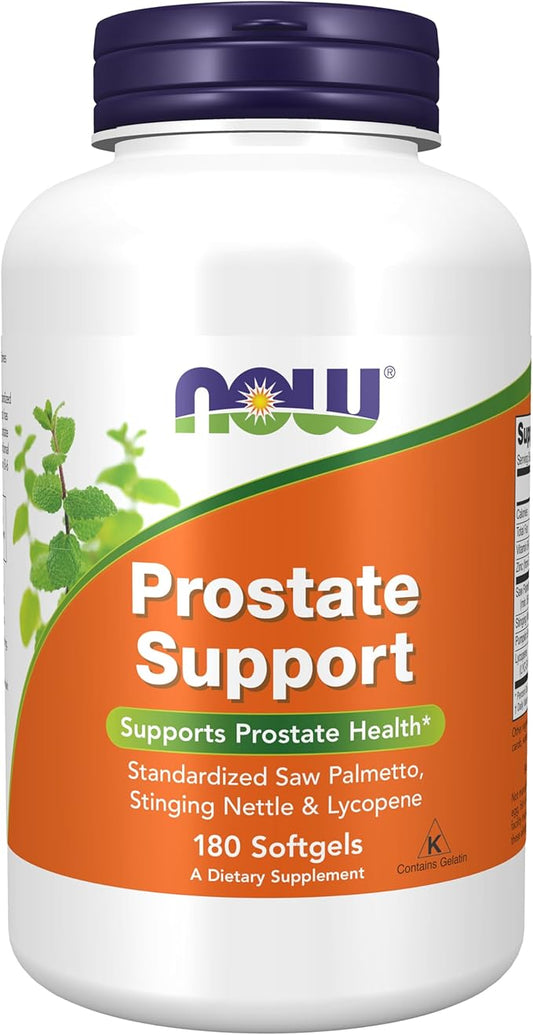 NOW Foods Supplements, Prostate Support, Prostate Support, with Standardized Saw Palmetto, Stinging Nettle & Lycopene, 180 Softgels