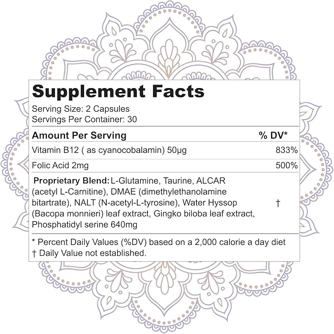 Cerebra+ Brain Health Formula with L-Glutamine 30 Capsules
