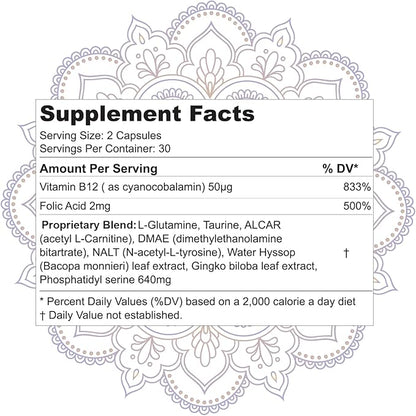 Cerebra+ Brain Health Formula with L-Glutamine 30 Capsules