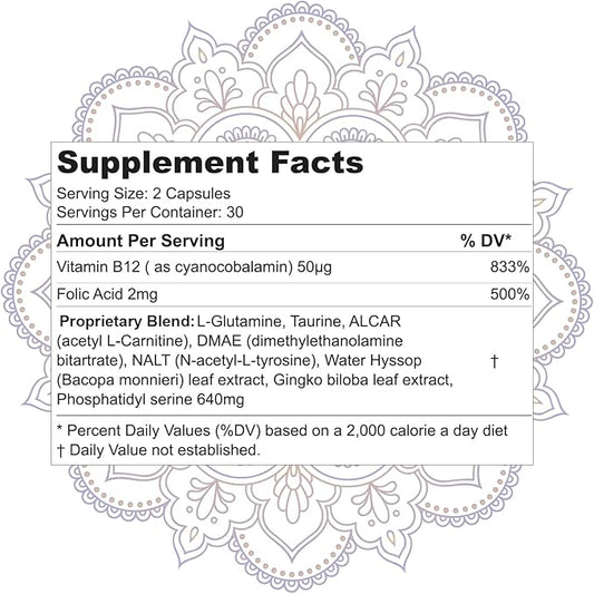 Cerebra+ Brain Health Formula with L-Glutamine 30 Capsules