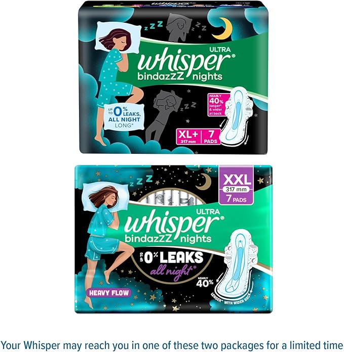 Whisper Ultra Overnight Sanitary Pads 7 Pieces