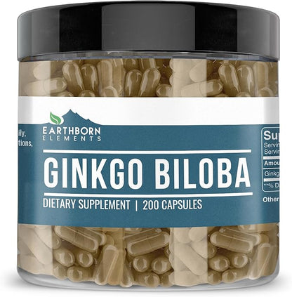 Earthborn Elements Ginkgo Biloba 200 Capsules,